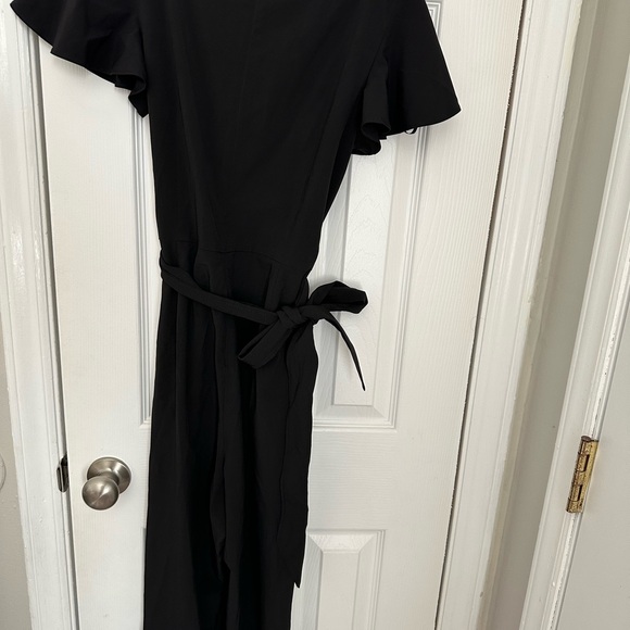 Calvin Klein Black Ruffle Sleeve Jumpsuit - Picture 3 of 4